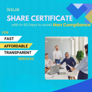 Issue Share Certificate