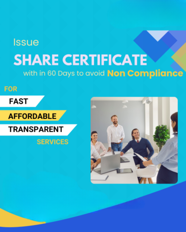 Issue Share Certificate