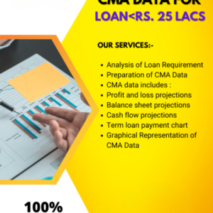 CMA Data for Loan Rs. 25 Lacs